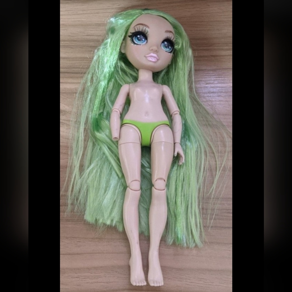 Green-Haired Fashion Doll with Lime Outfit - Kids Toys Dolls & Accessories